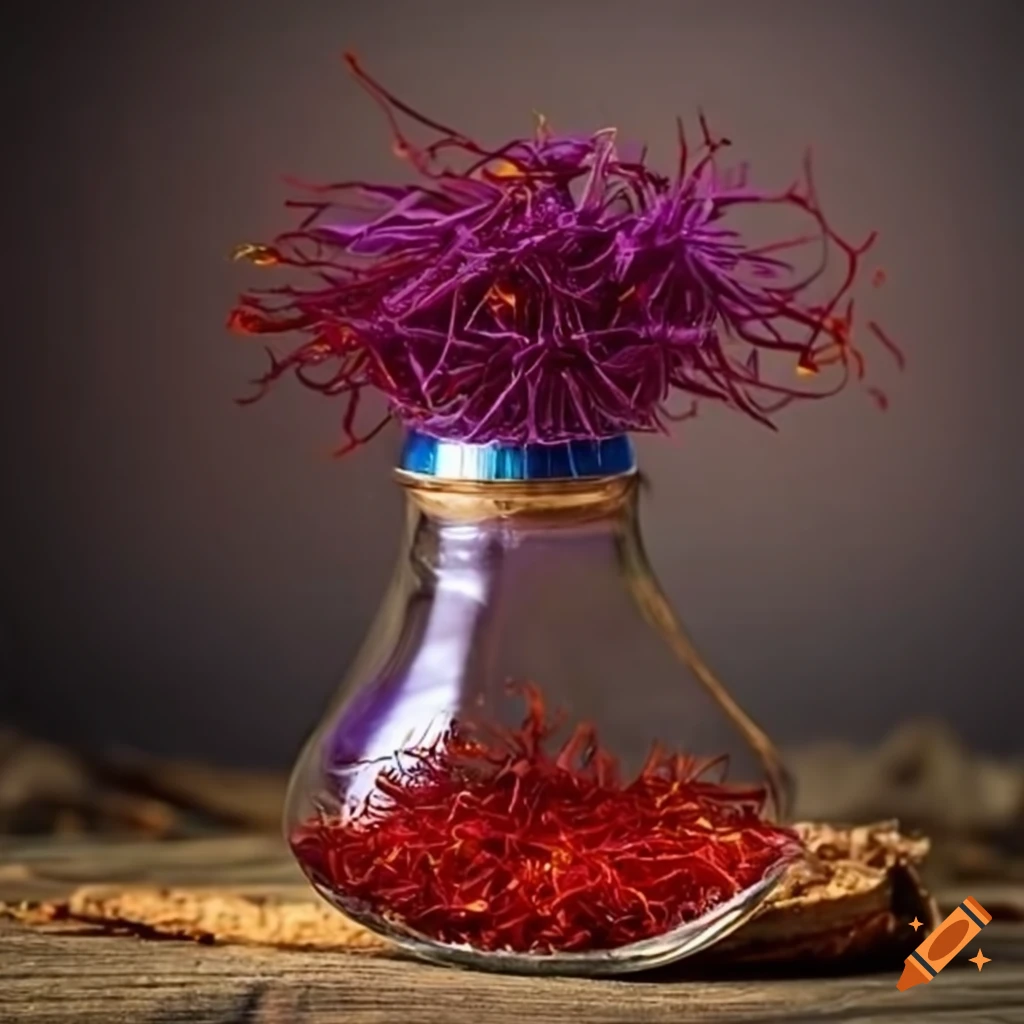 Kashmiri saffron in a bottle