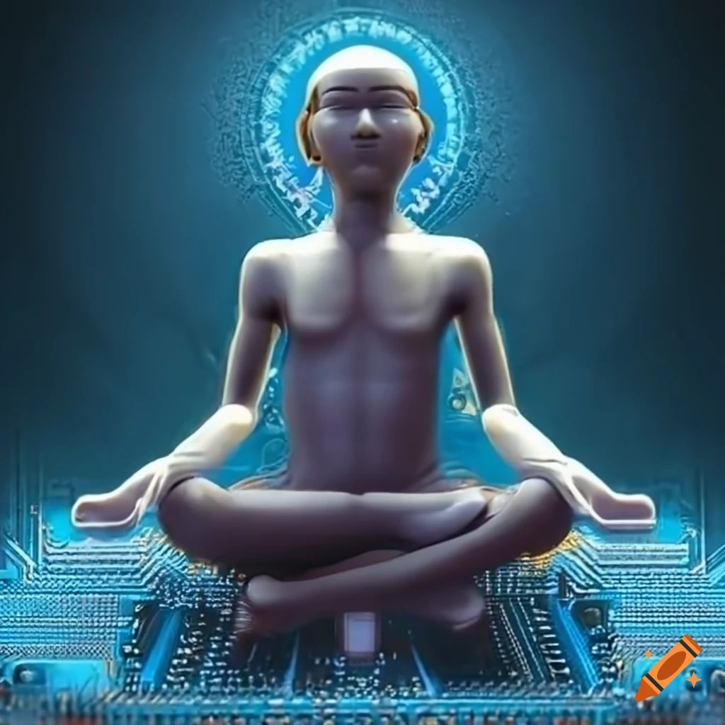 Guru meditating on an esp32 microprocessor on craiyon