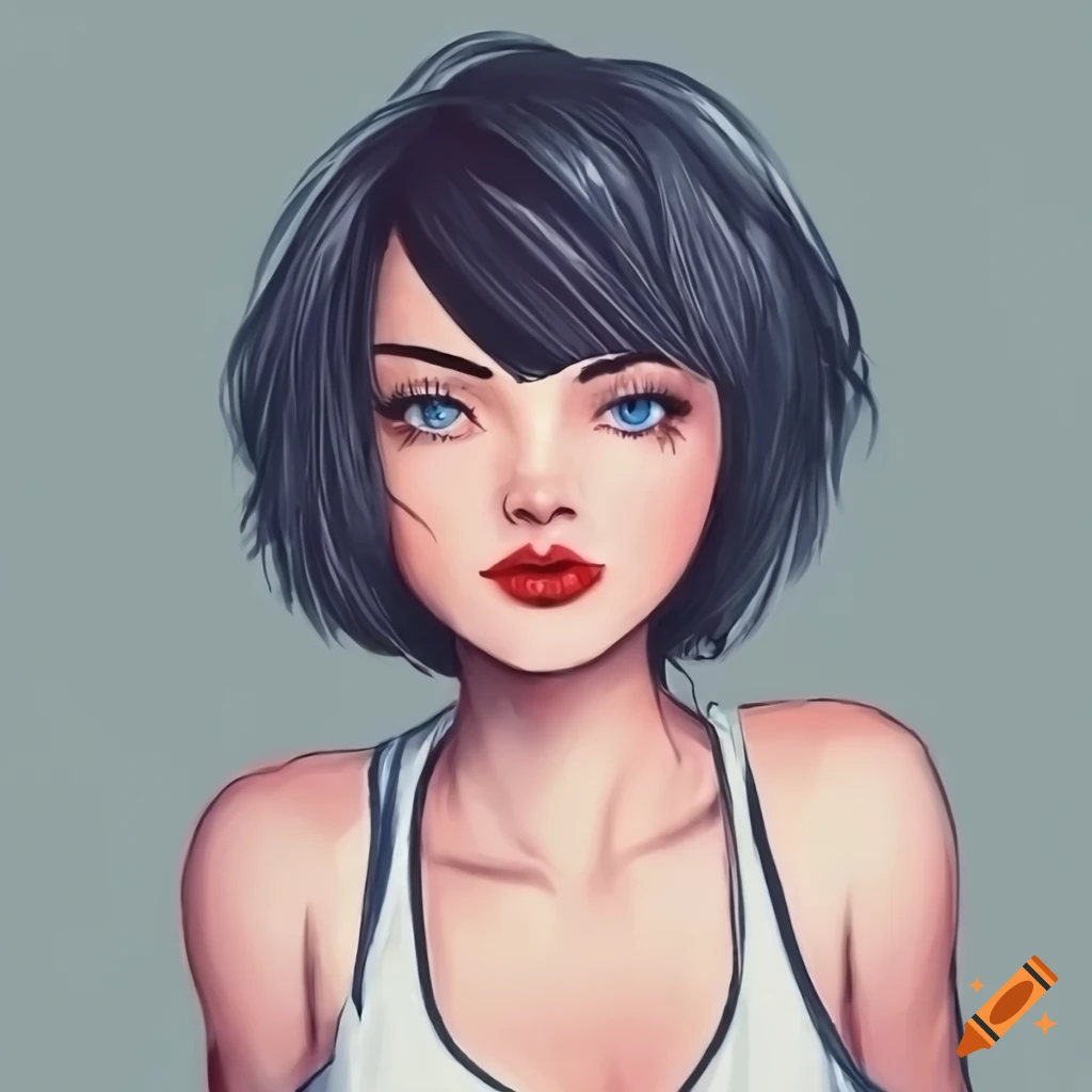 Girl with pixie cut hair in a white basketball jersey laying in bed on