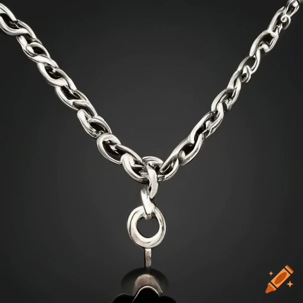 Silver chain jewelry accessory on Craiyon