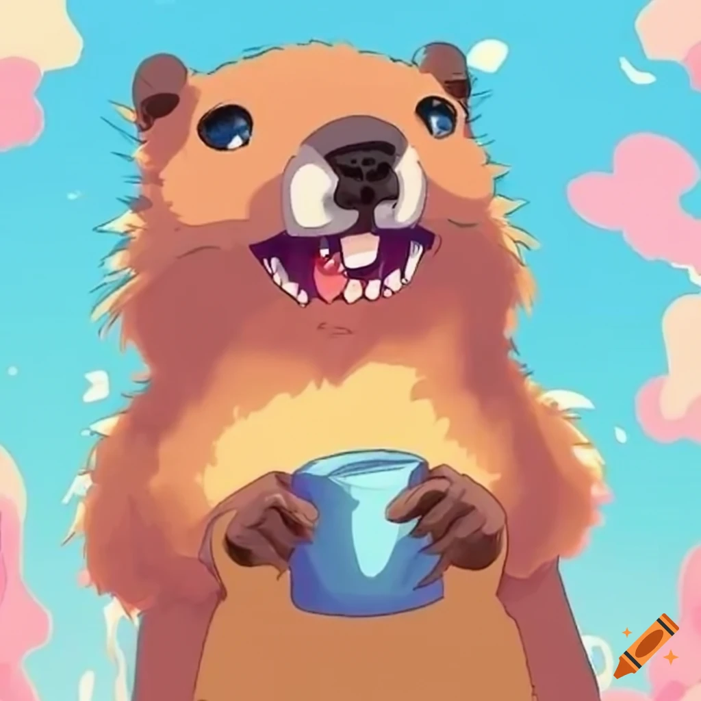 Tiny marmot with big teeth