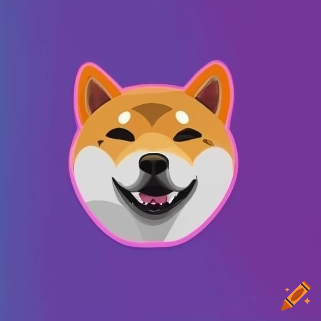 Logo for Shiba Inu on Solana using blue and purple colors