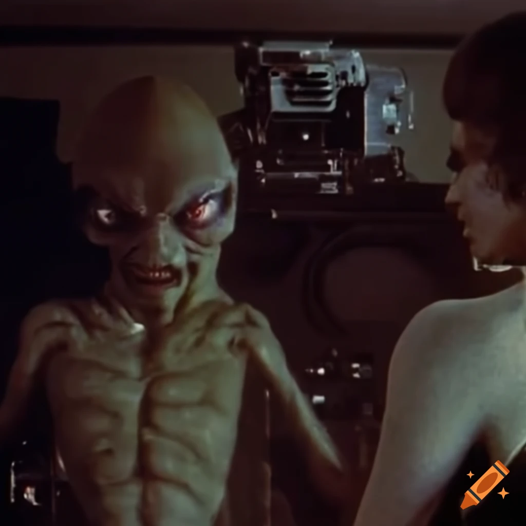1970s alien invasion film set in the midwest with detailed aliens and humans in competition
