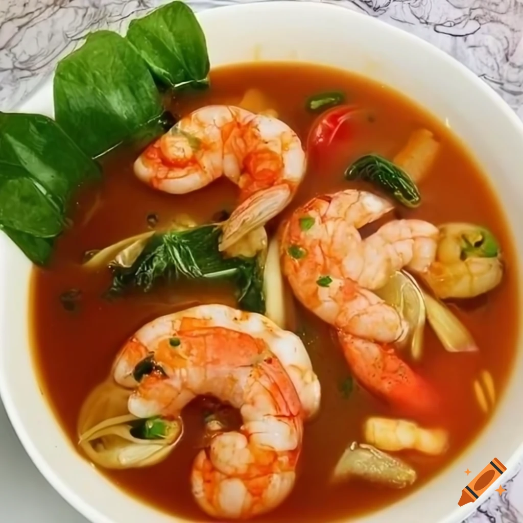 Tom Yum Goong hot and sour shrimp soup, a popular Thai dish