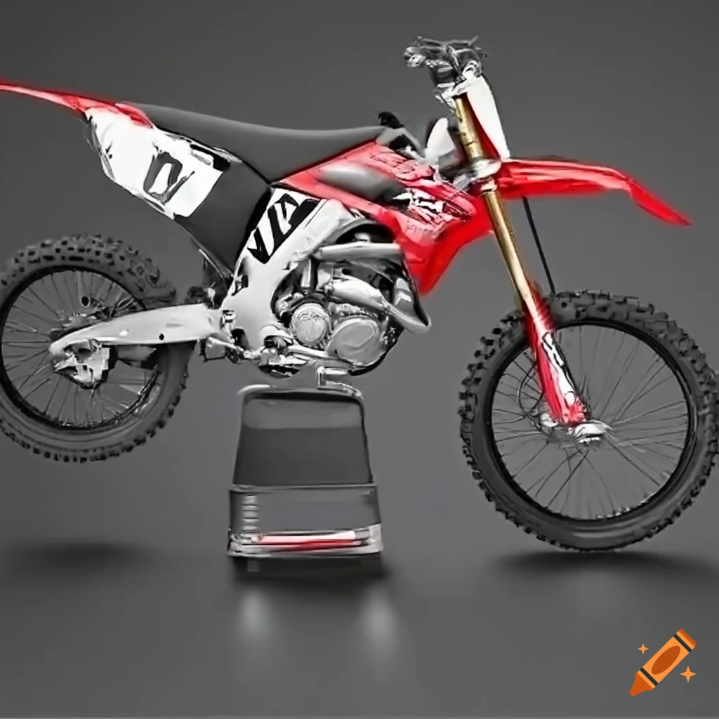 Illustration of a CRF 250R 2010 model dirt bike