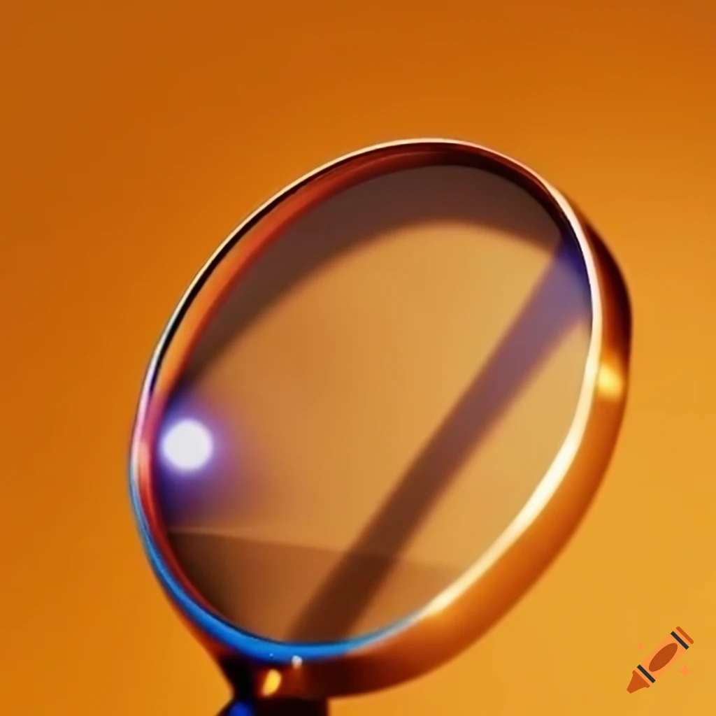 Comparison of magnifying glass focused on the sun, resulting in paper burning