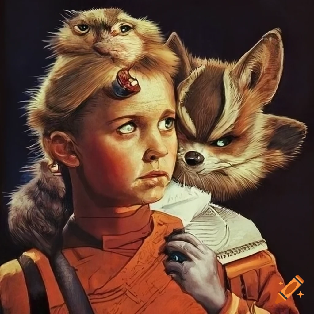 Intricate details with a vintage star foxstyle mink in a poster