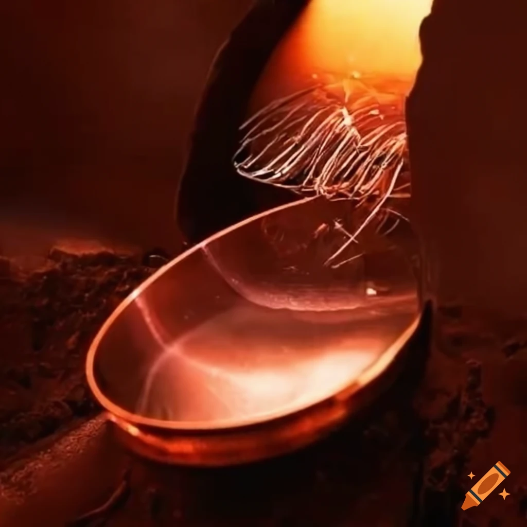 The copper ingot manufacturing process starts with cooling the copper