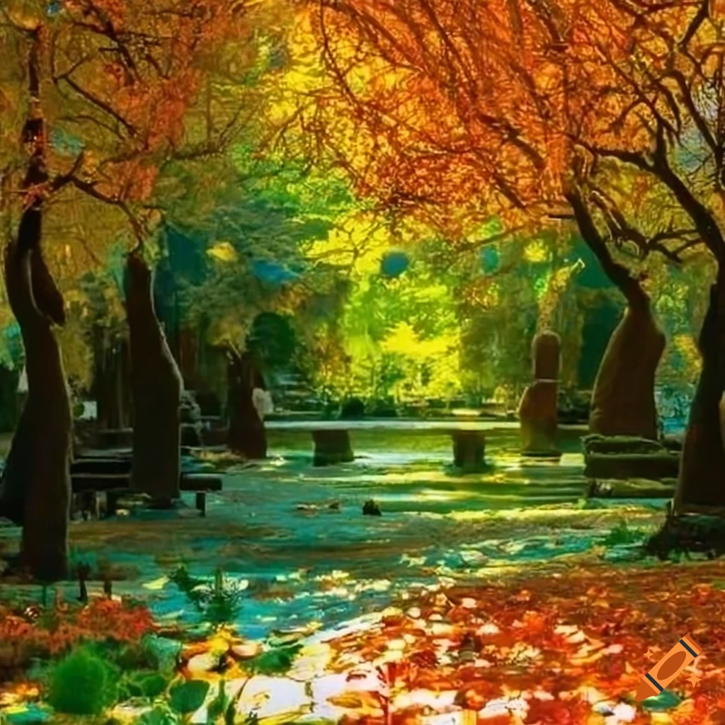 Garden scene in Iran