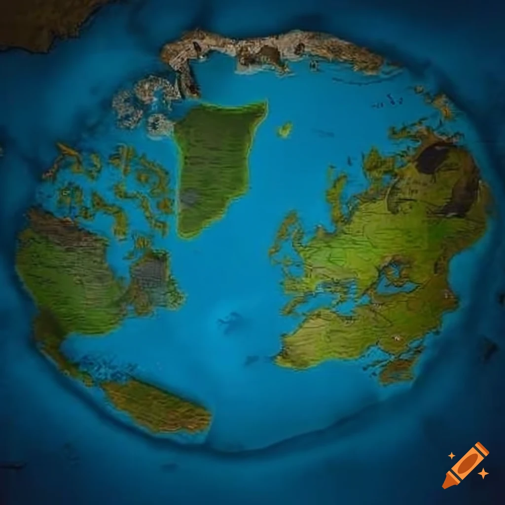 Map of a large island