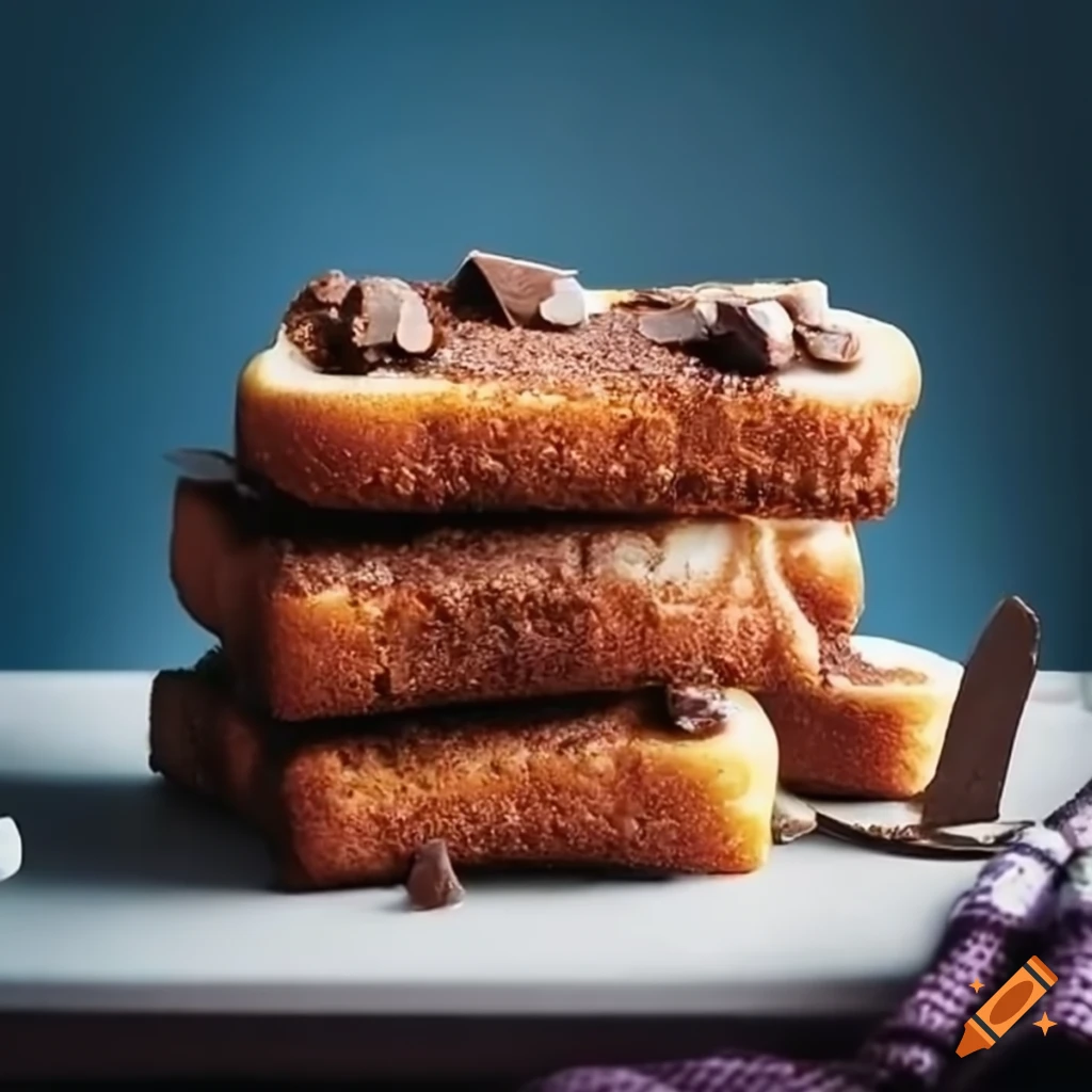 Chocolate, marshmallow, graham cracker french toast on Craiyon