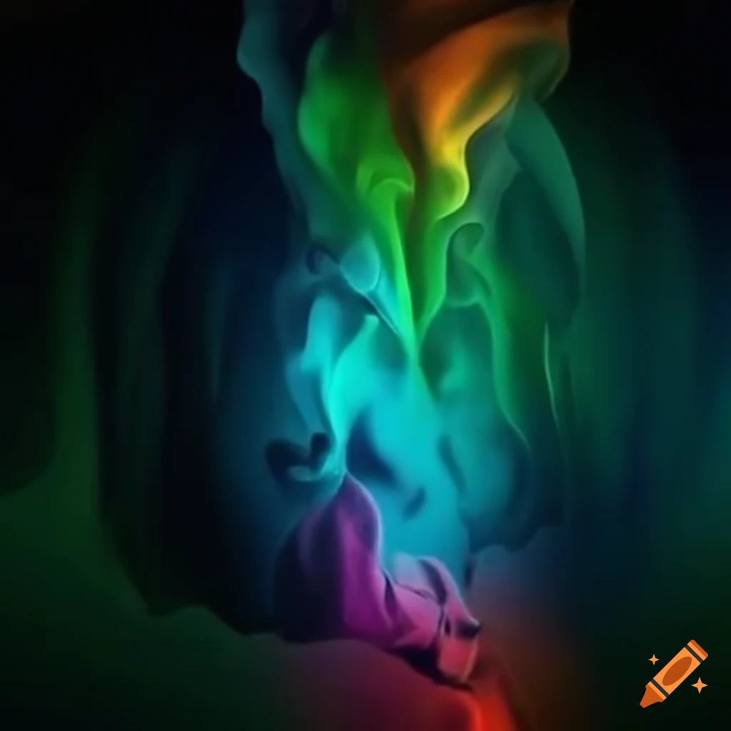 Abstract composition of distorted shapes in a stream of consciousness ...