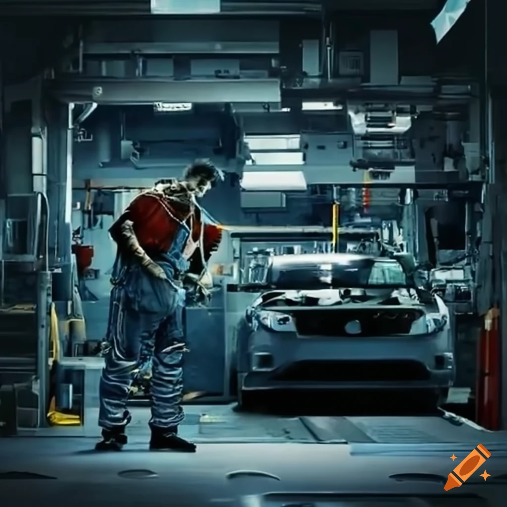 Automotive mechanic working