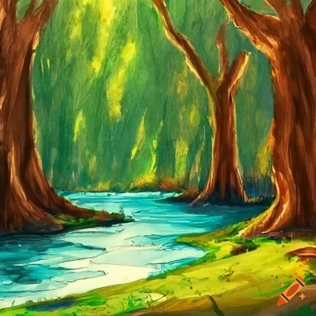 Beautiful River Scenery Drawings for Sale - Fine Art America