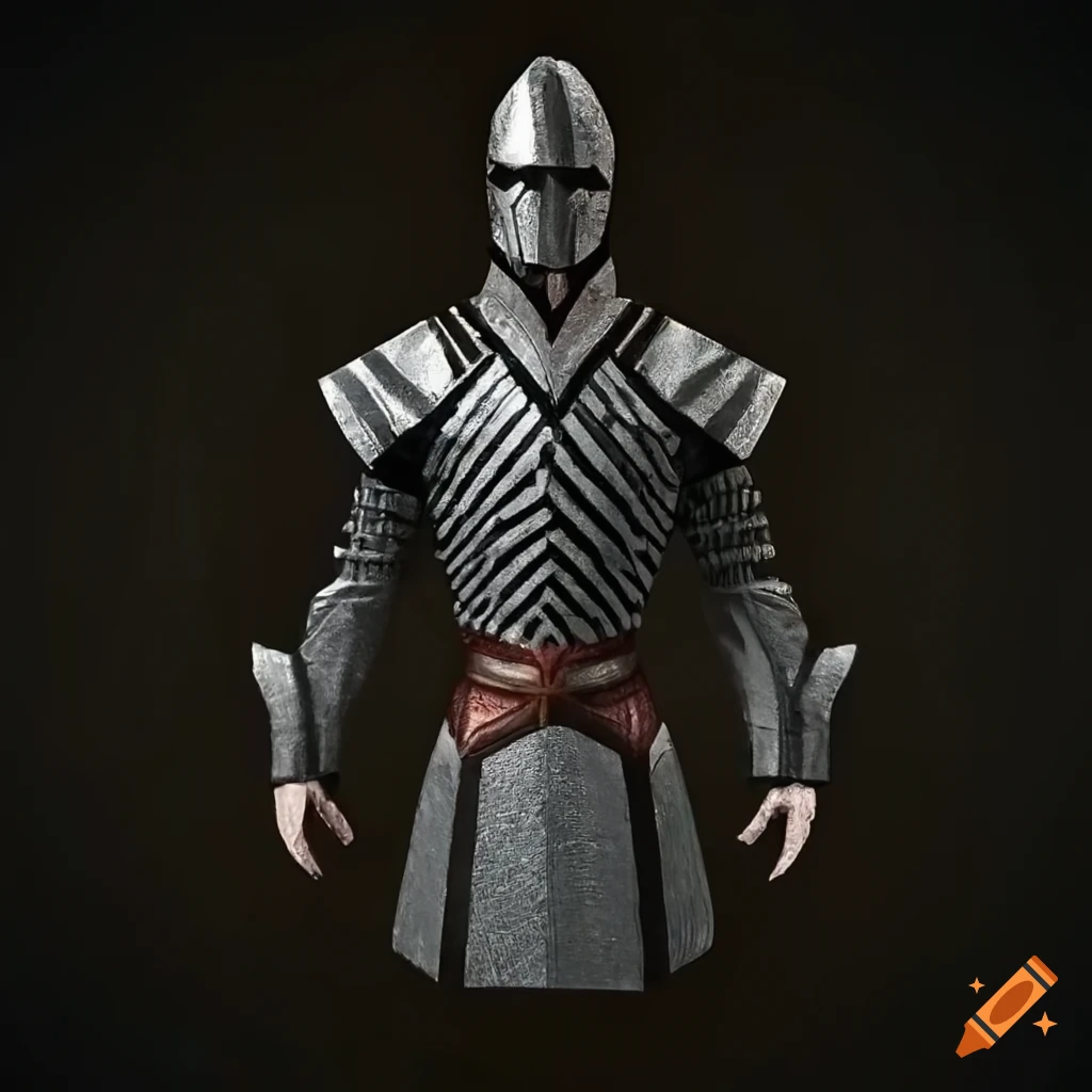 Mage wearing metallic gray doublet with black stripes and a scarlet cape