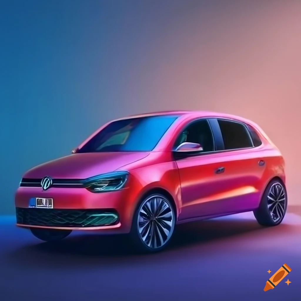 Modernized VW Gol inspired by Tesla with dramatic lighting and rich details