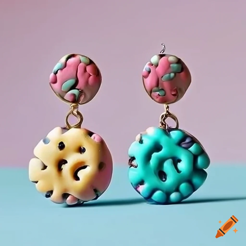 Captivating guide to polymer clay earrings crafting on Craiyon