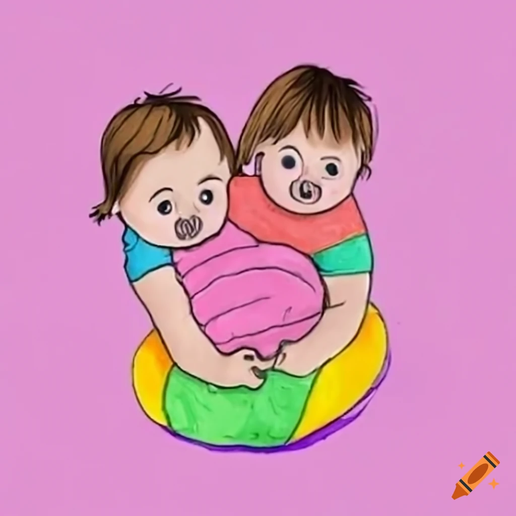 Two kids enjoying an event in a simple design