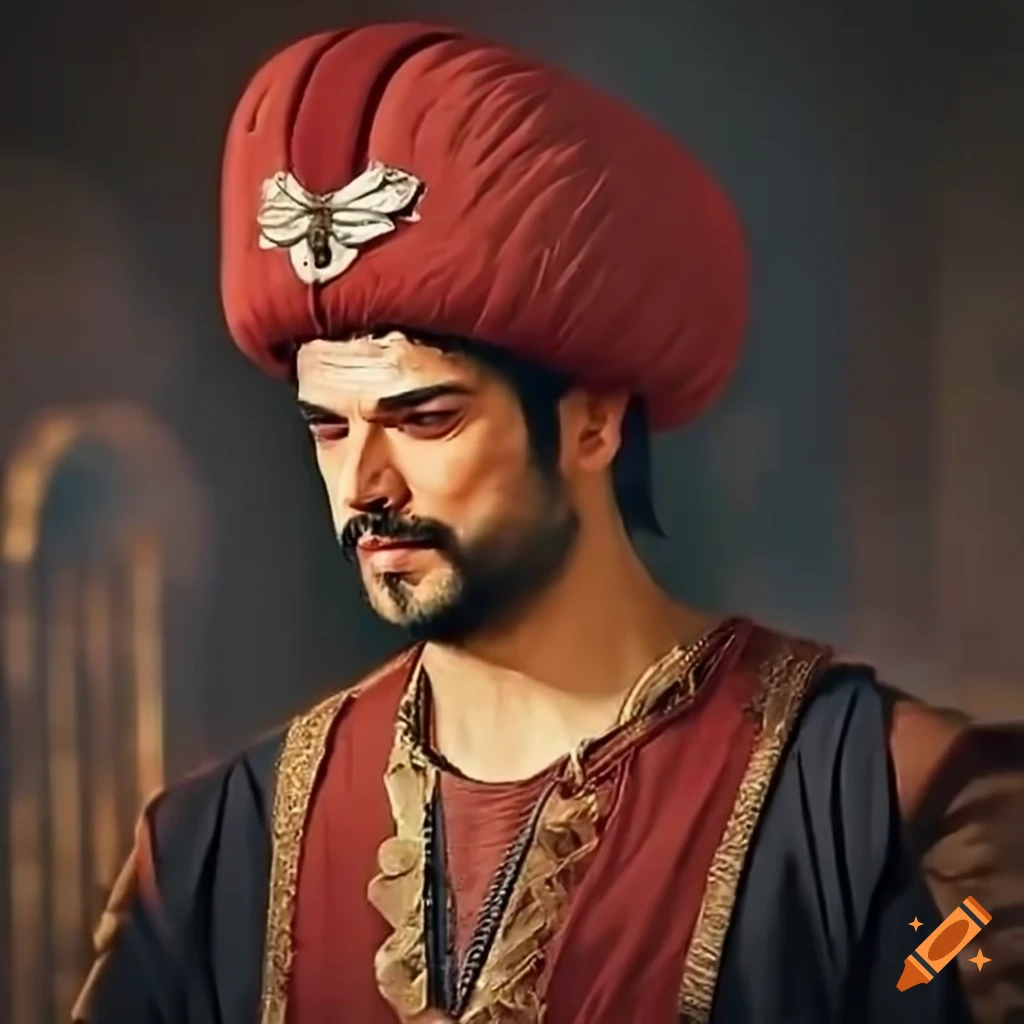 Burak Özçivit portraying a medieval Ottoman Sultan