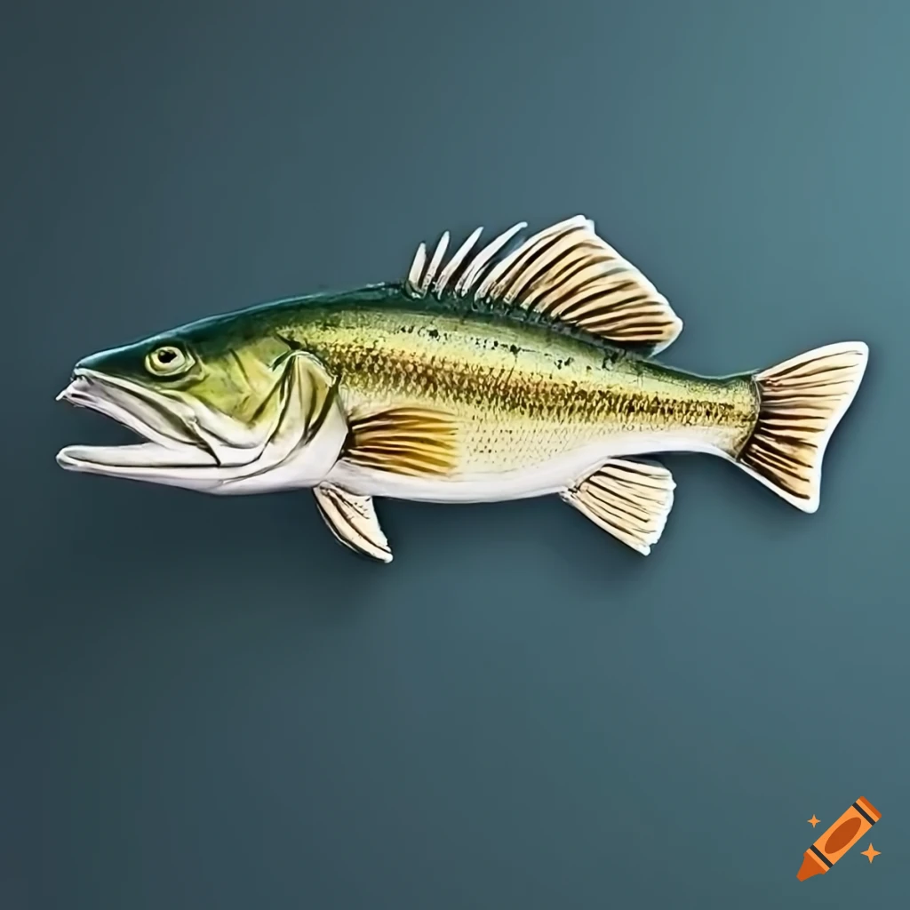 Bass fish trophy wall display