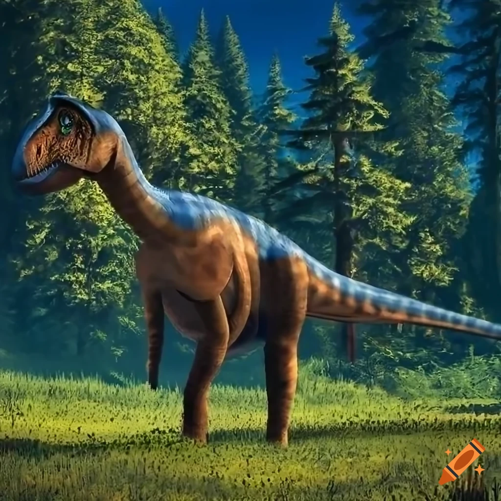 Scientifically accurate Hadrosaurus dinosaur with intricate skin texture and color pattern