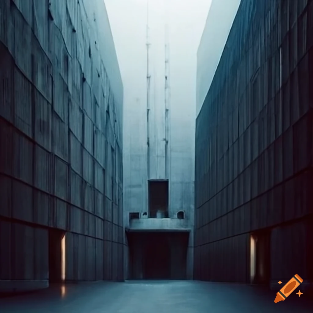 Ominous 1970's Brutalist architectural structures in Eastern Europe
