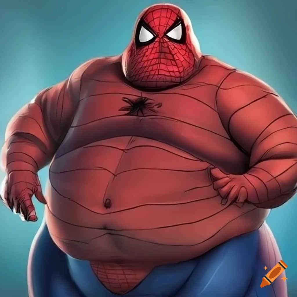 Overweight Spider man Character On Craiyon