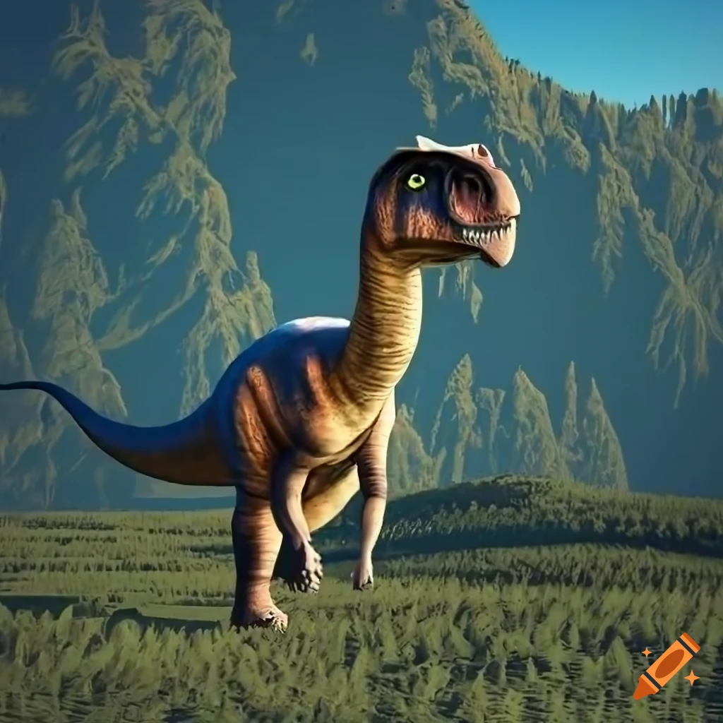 Scientifically accurate Hadrosaurus with detailed skin texture and color pattern