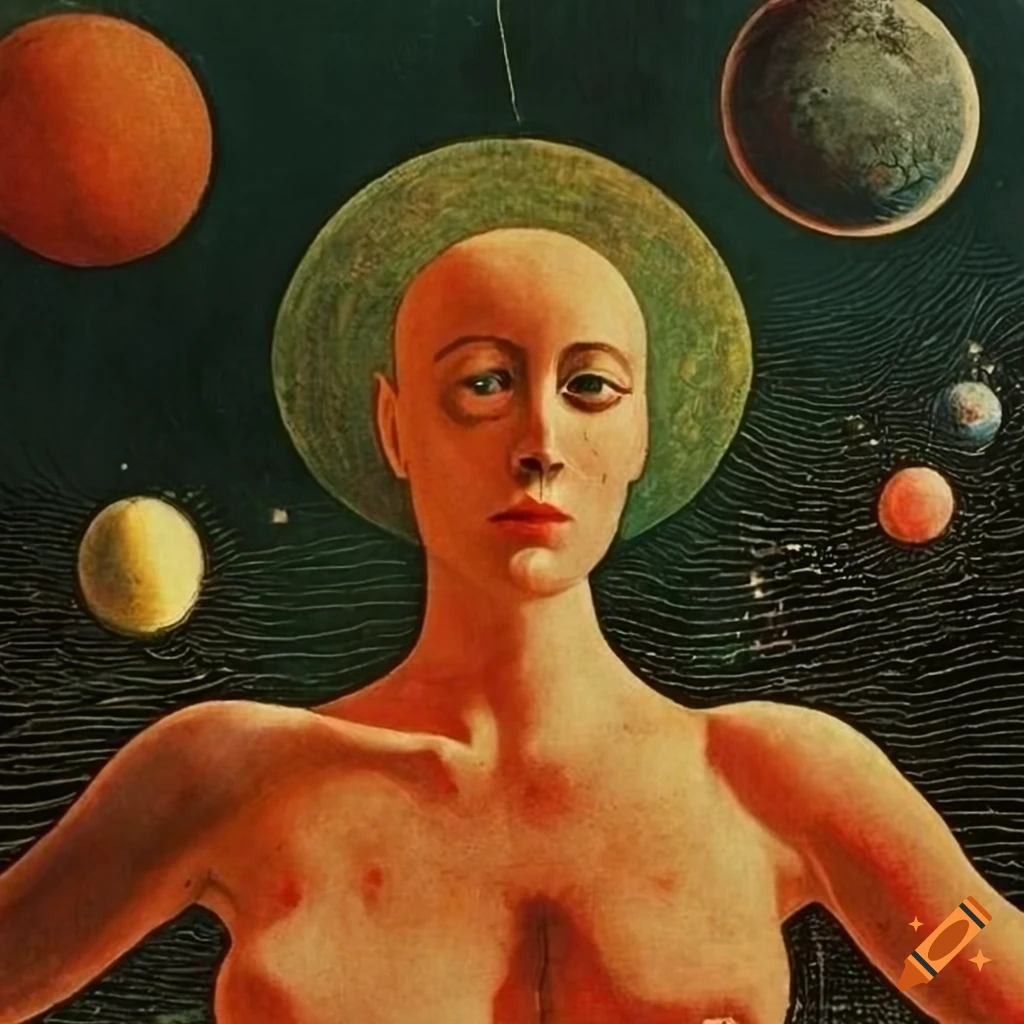 Science Fiction pulp magazine cover with a nonbinary human in a futuristic setting