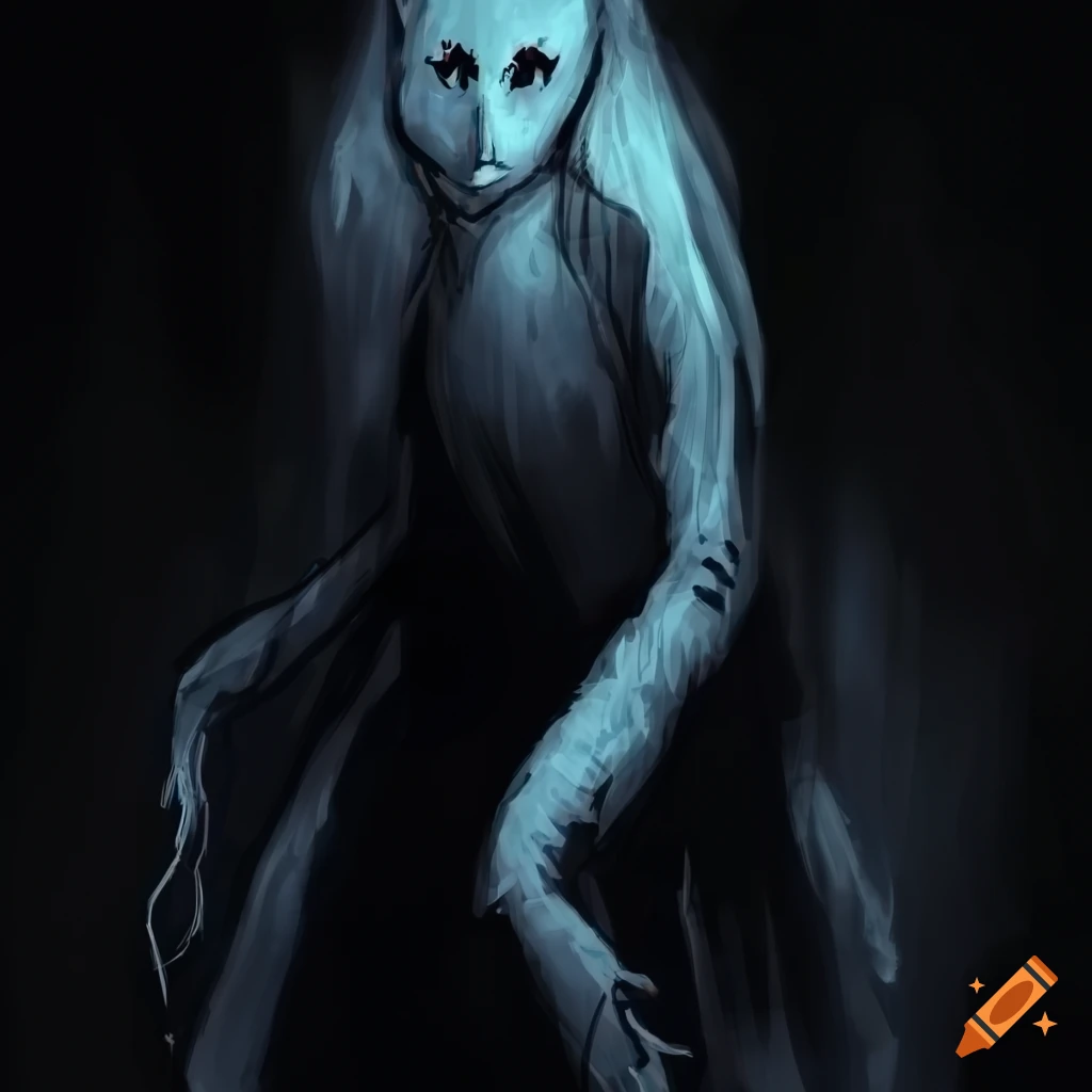 Ragged Sign Scetch Ragged ghost depicted in a rough sketch on Craiyon