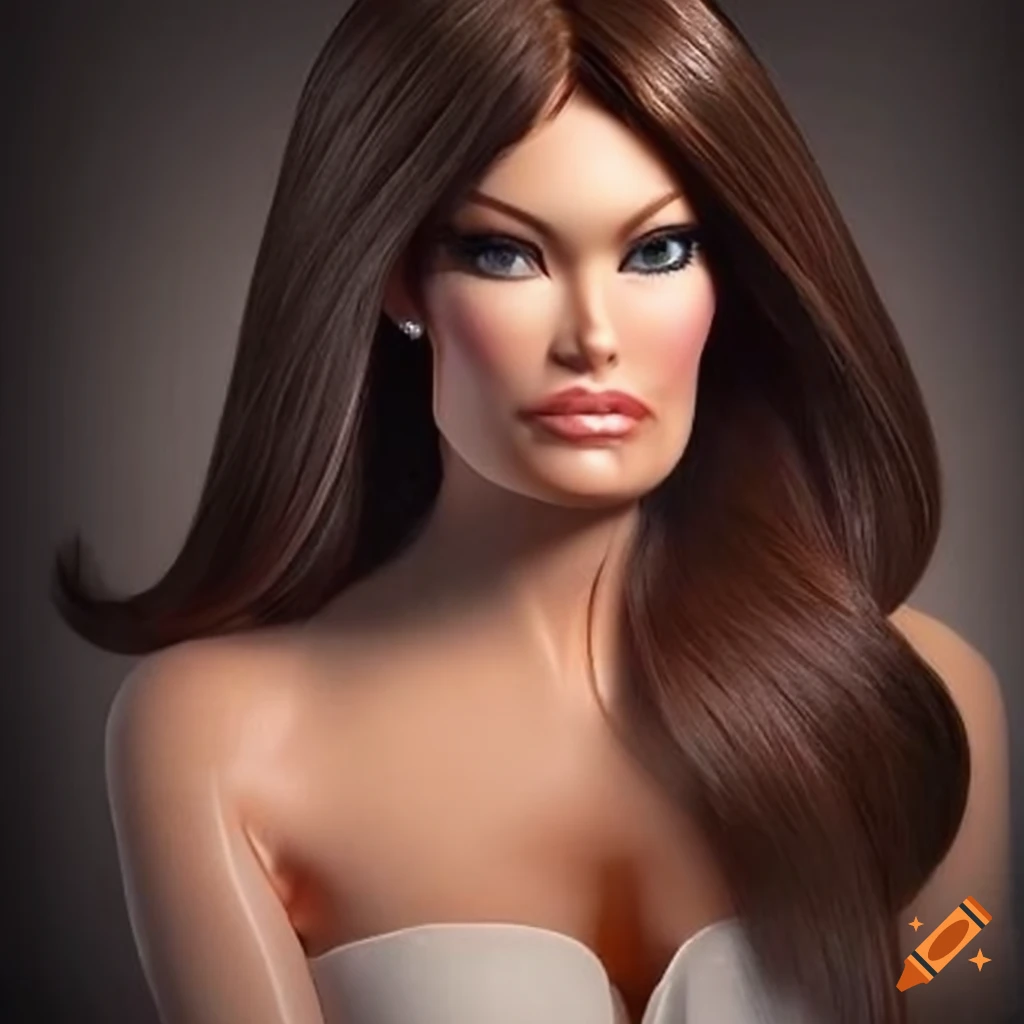 Kimberly Guilfoyle styling head perfect for long hair enthusiasts on display with dramatic lighting