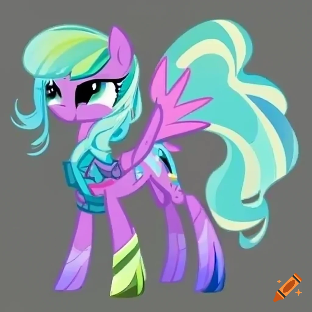 Original character pony with unique colors in crystal design
