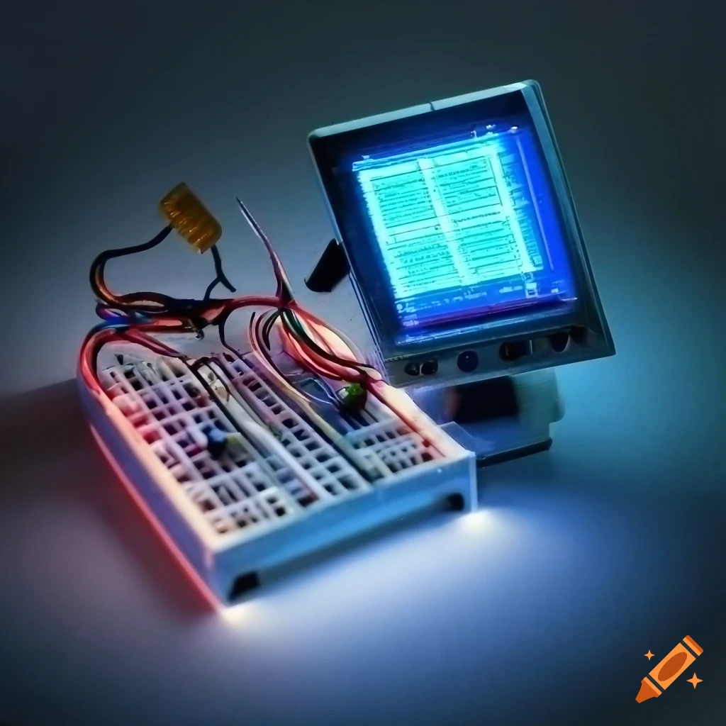 Oscilloscope connected with signal generator and displaying rlc circuit ...