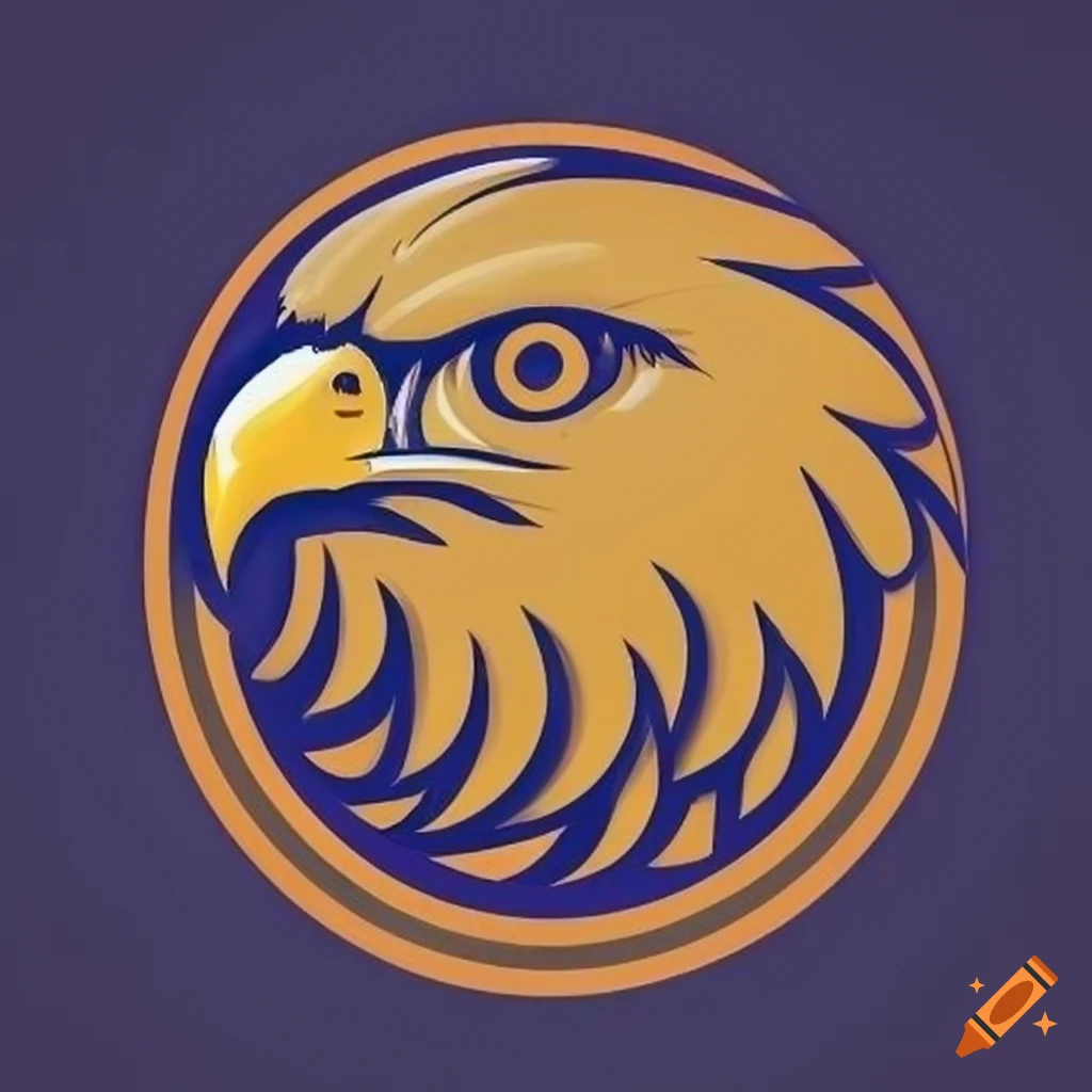 Football club logo with an eagle's face design