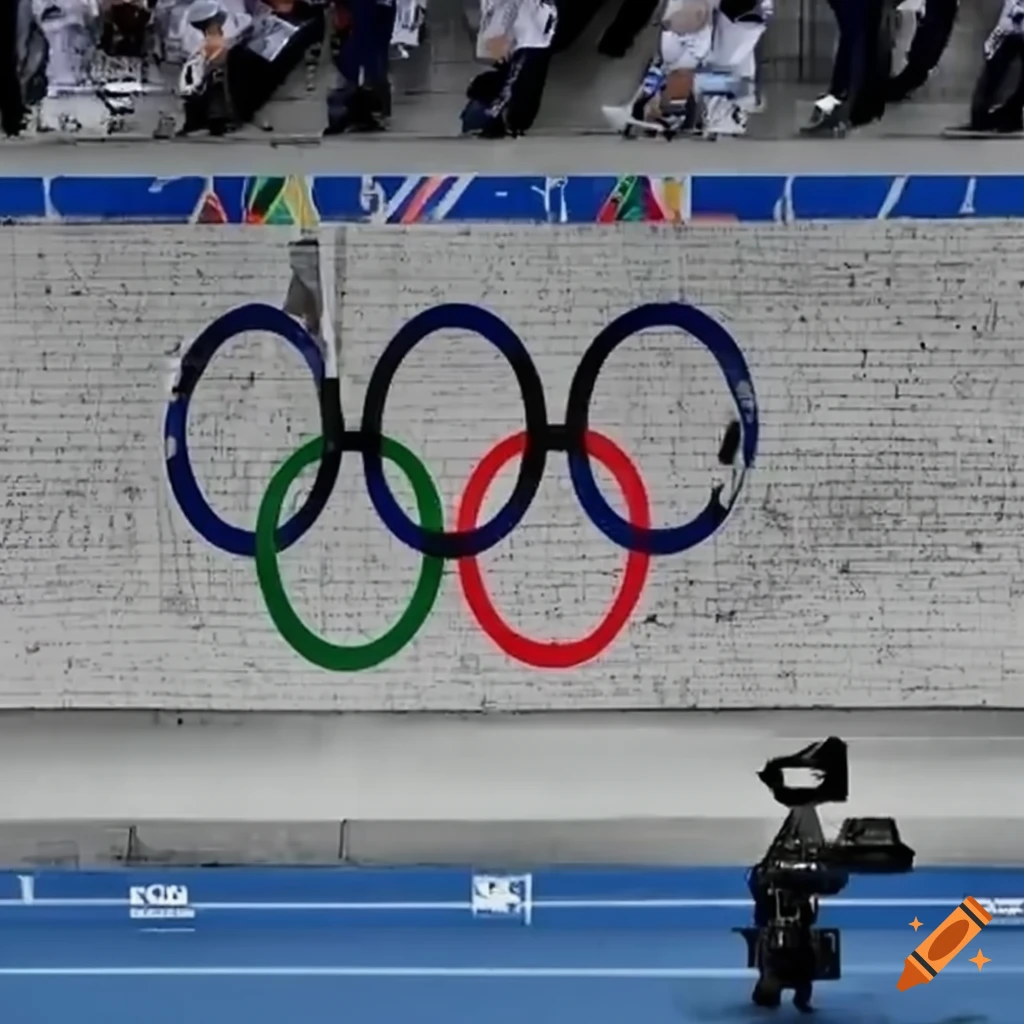 Reporters Without Borders poster criticizing the Paris 2024 Olympics with cameras around the Olympic rings