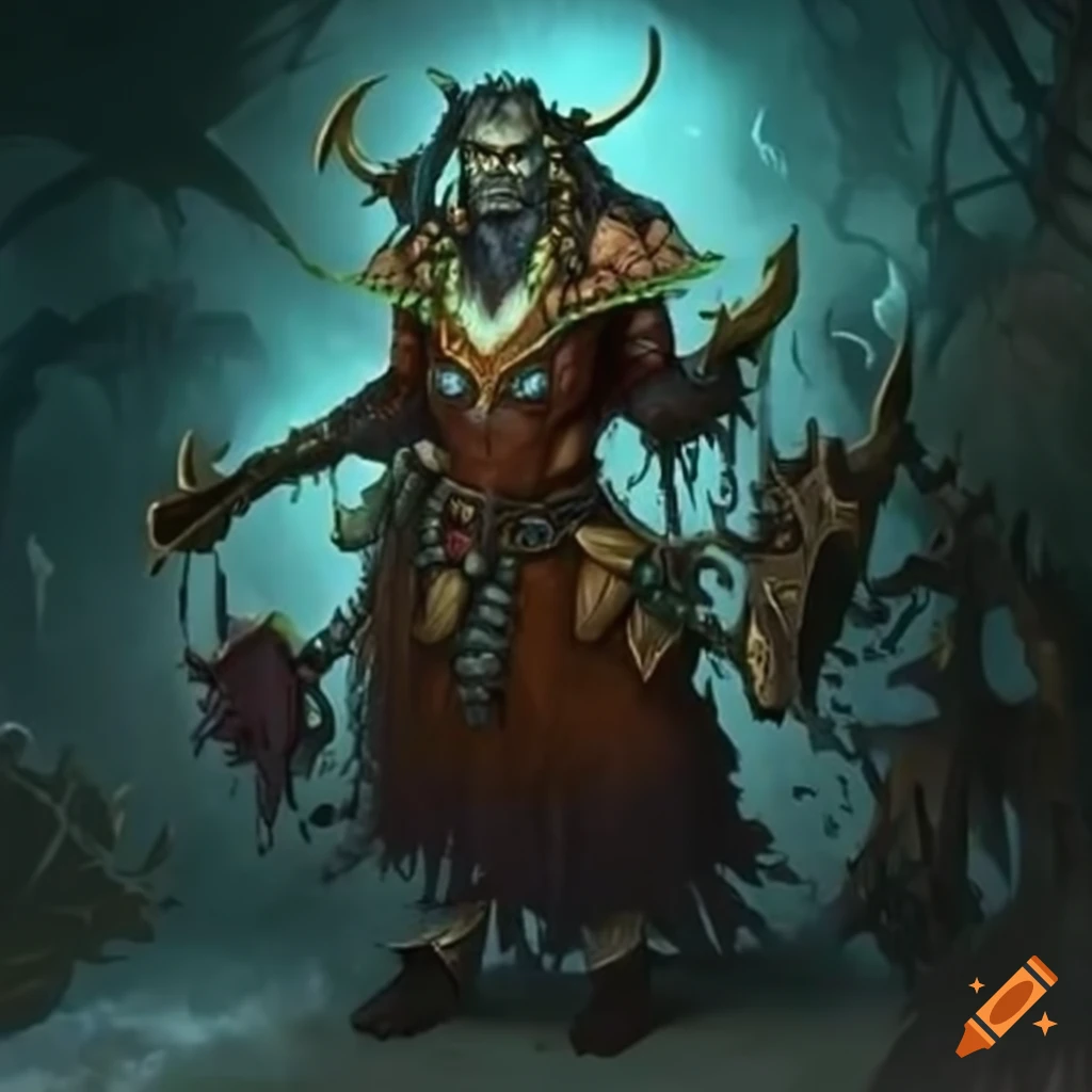 A shaman hobgoblin casting a spell