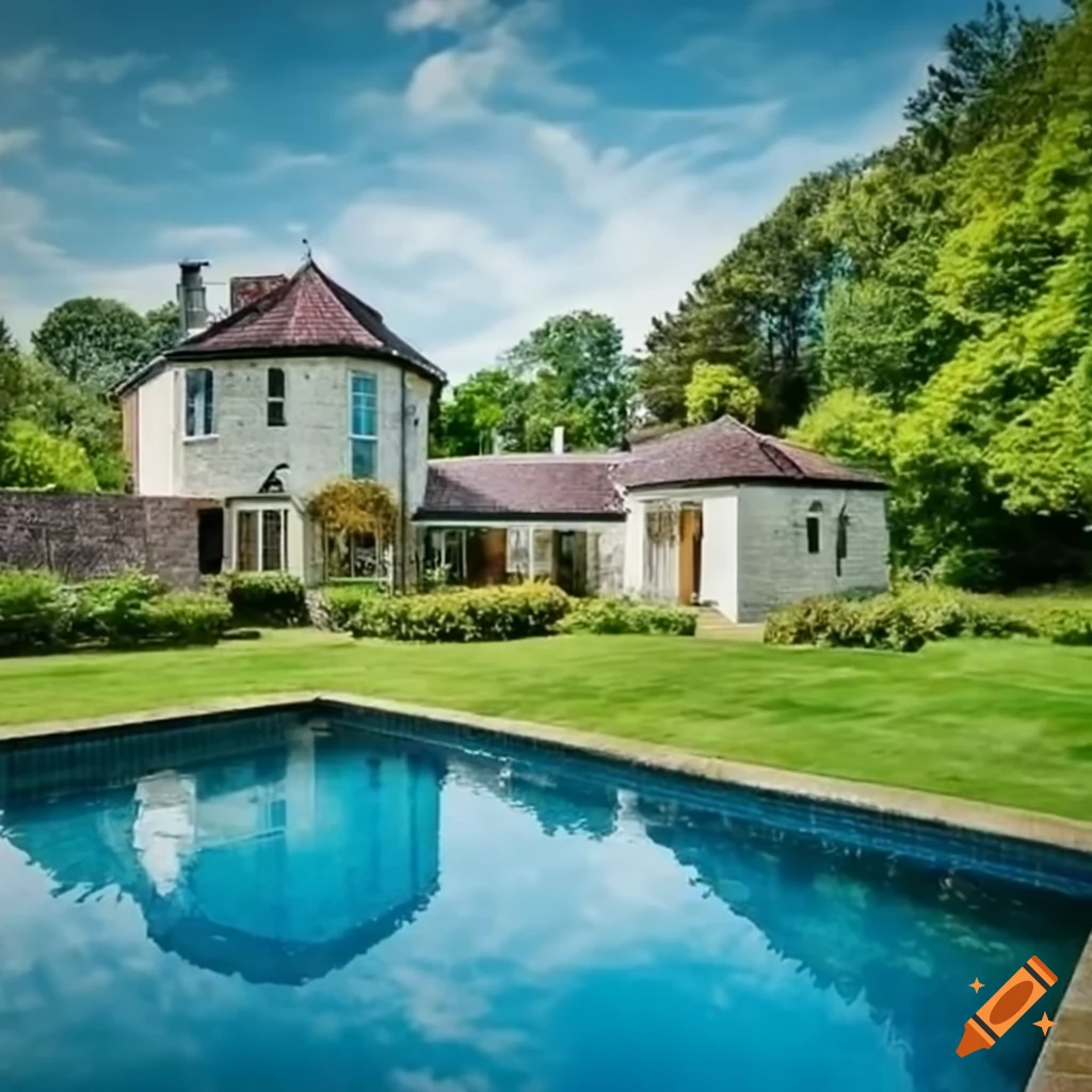 Big detached house with garden and pool