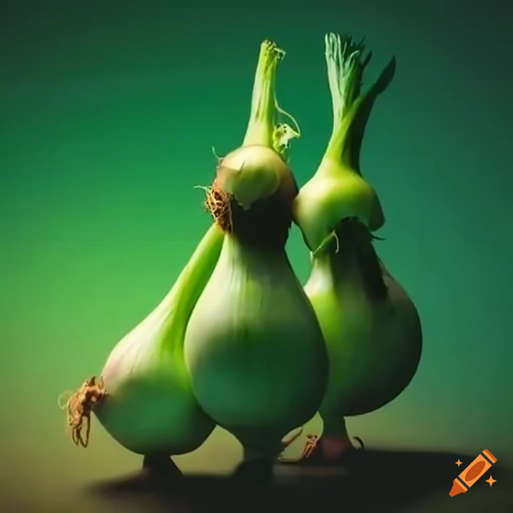 Green onions in a rap battle at a grocery store