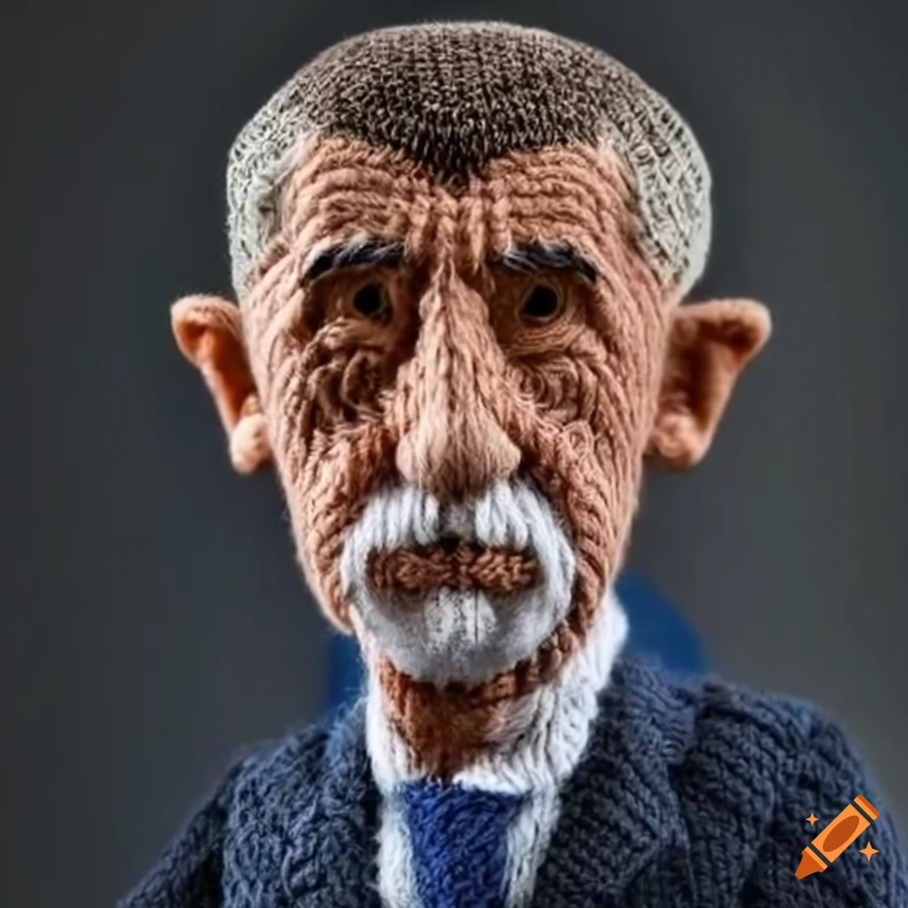 Knitted replica of Czech Prime Minister Andrej Babis