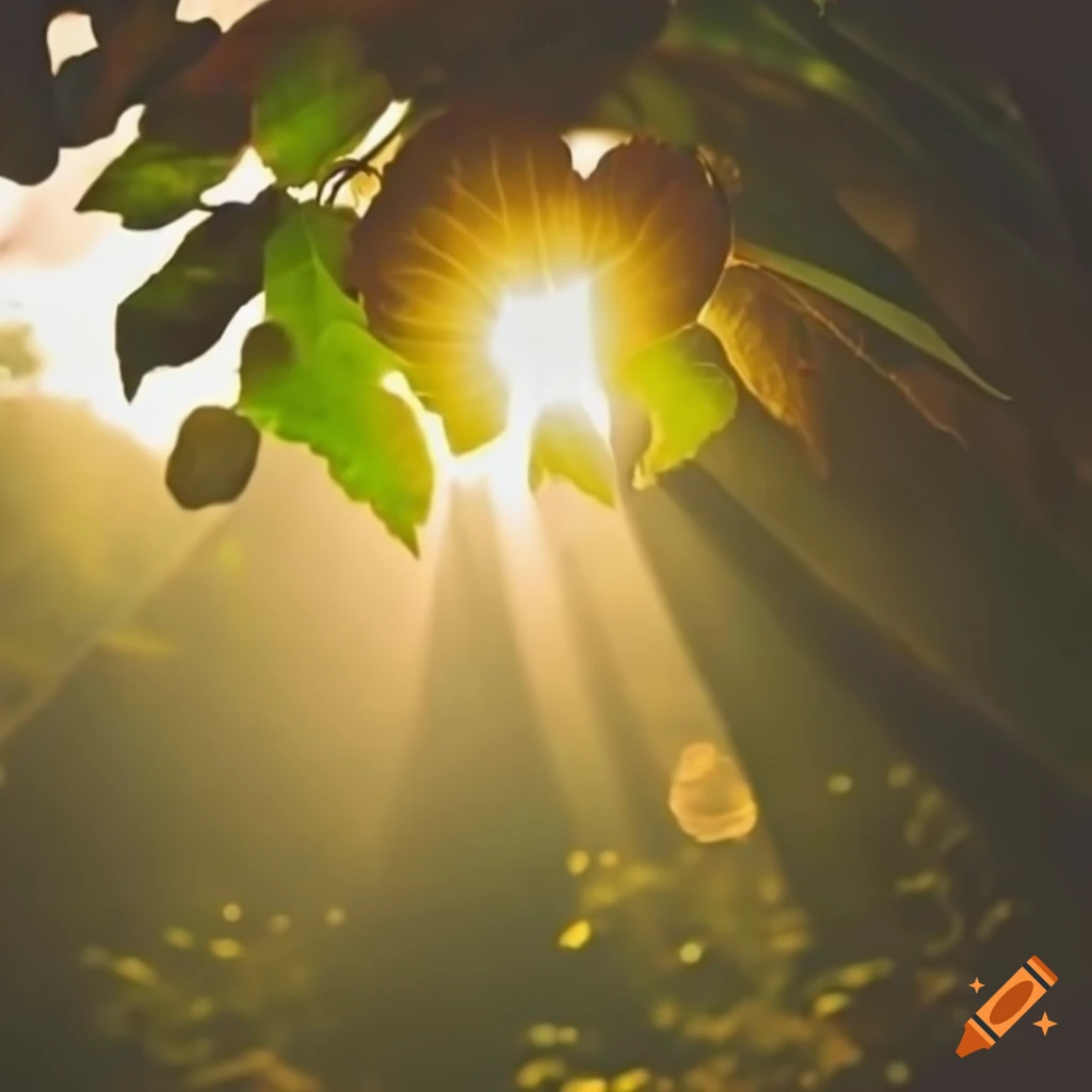 Sunlight filtering through leaves