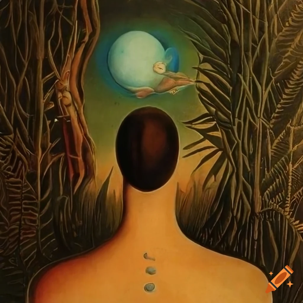 Science Fiction magazine cover featuring a nonbinary human observing the Celestial veil