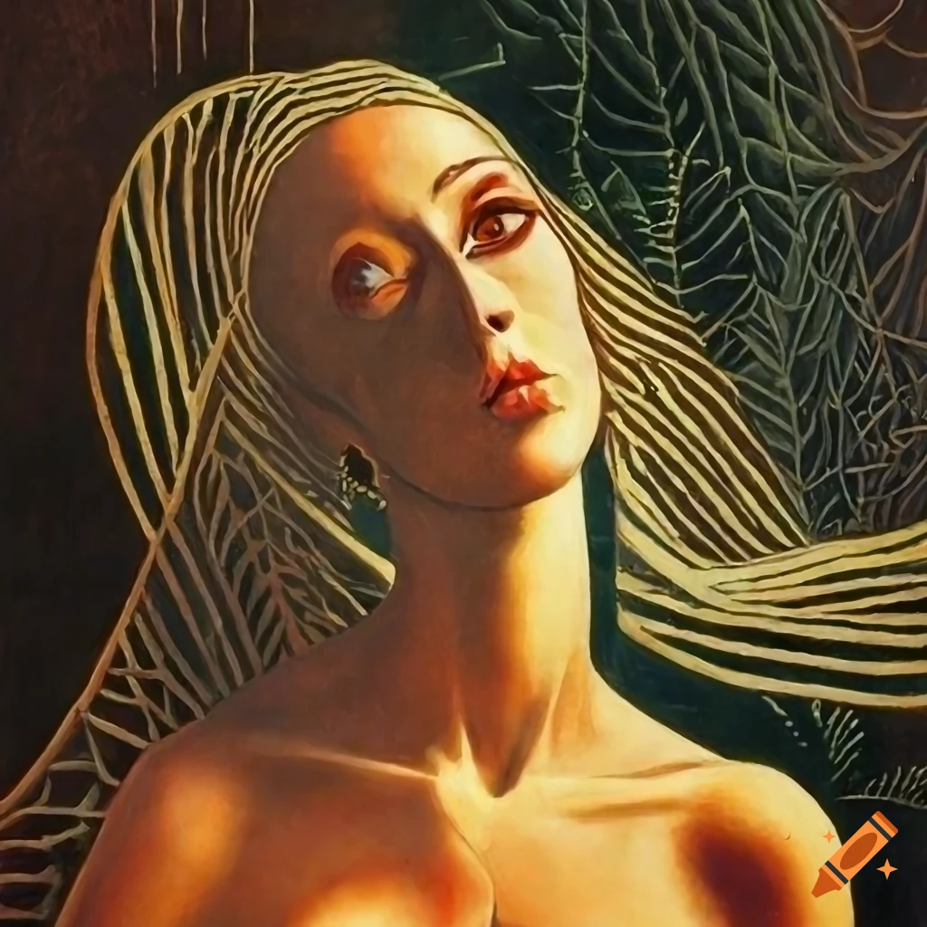 "Paolo Uccello" pulp magazine cover featuring a nonbinary human looking through the Celestial veil