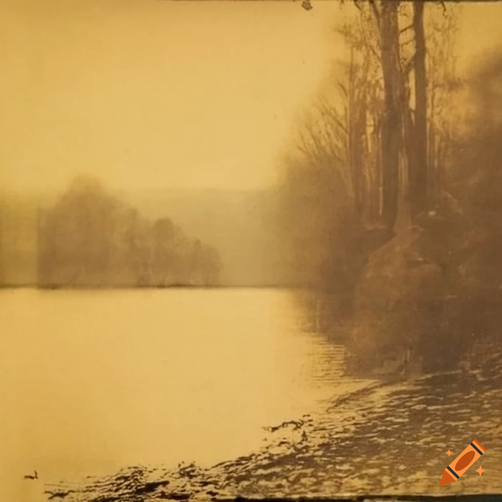 Yellowed old postcard