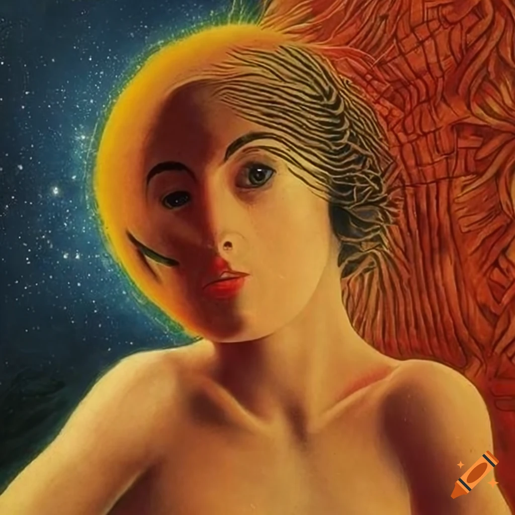 Science fiction pulp magazine cover with a nonbinary human in a futuristic setting