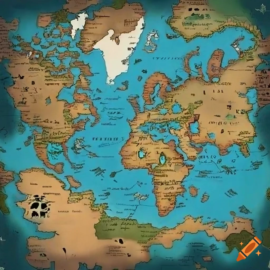 Fantasy world map