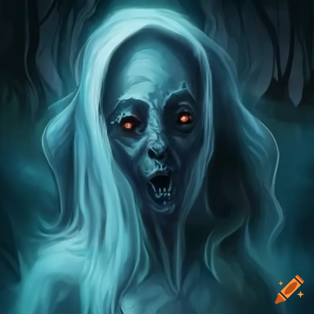 Shapeless ghost in fog in a D&D setting