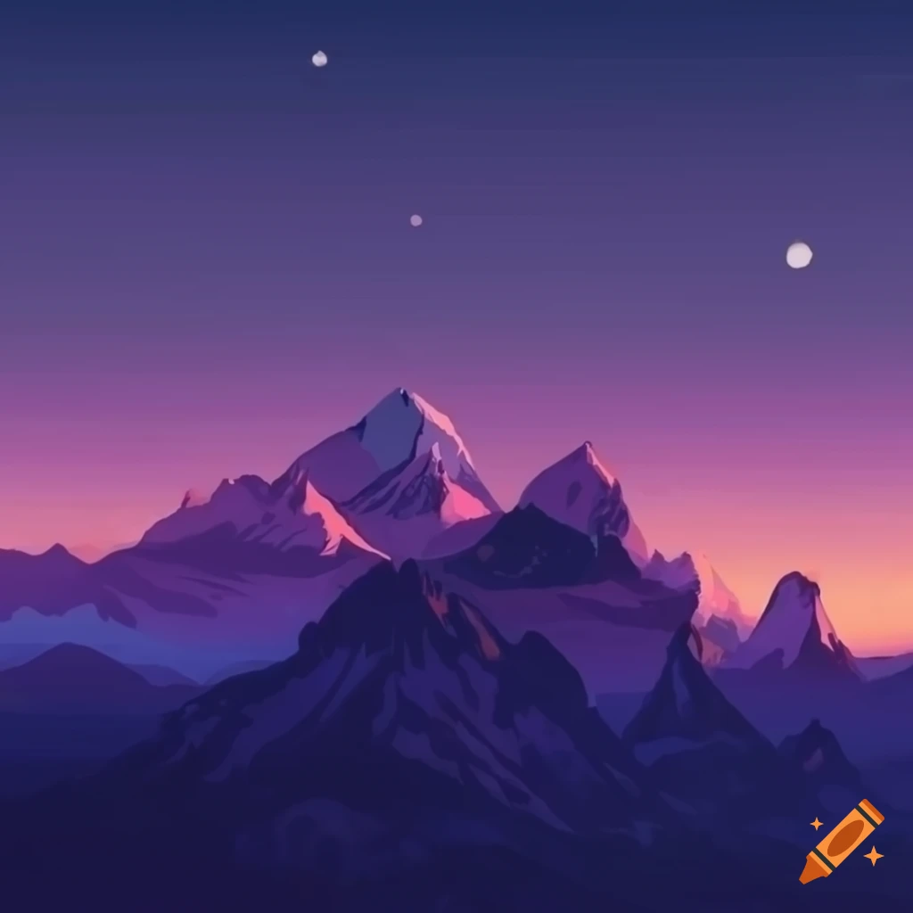Landscape with lofi vibes featuring sky and mountains