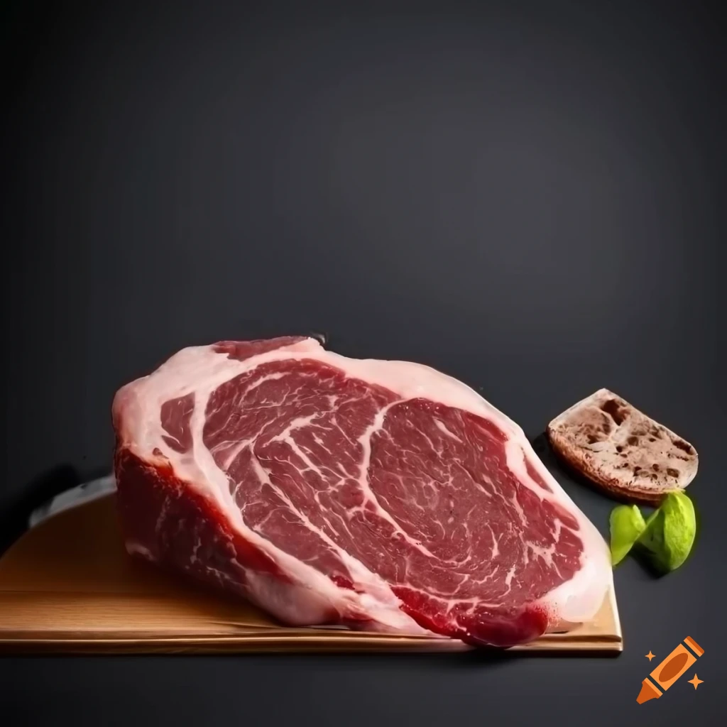 Platillo de cortes de carne con espacio para texto en fondo oscuro