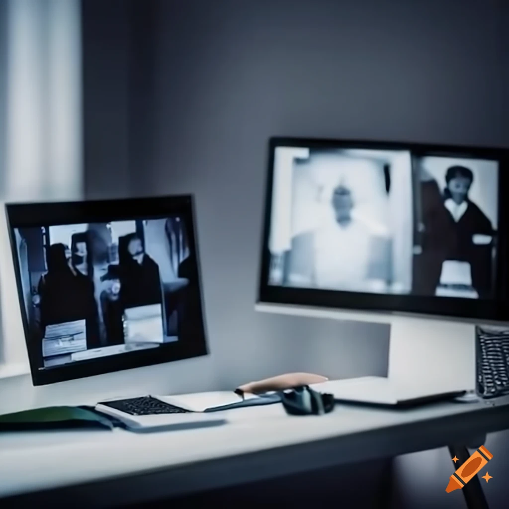 Behavior forensic investigator analyzing suspects in a room with charts and monitors