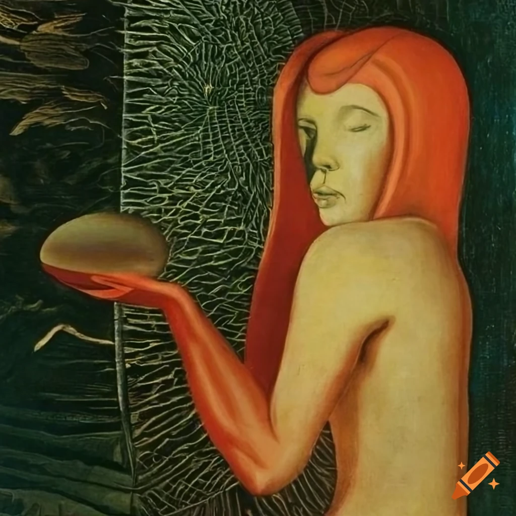 Science Fiction pulp magazine cover with a nonbinary human looking out